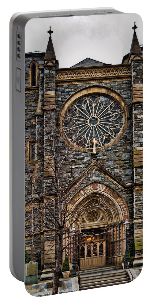 Structure Portable Battery Charger featuring the photograph St. Patrick's Church by Christopher Holmes