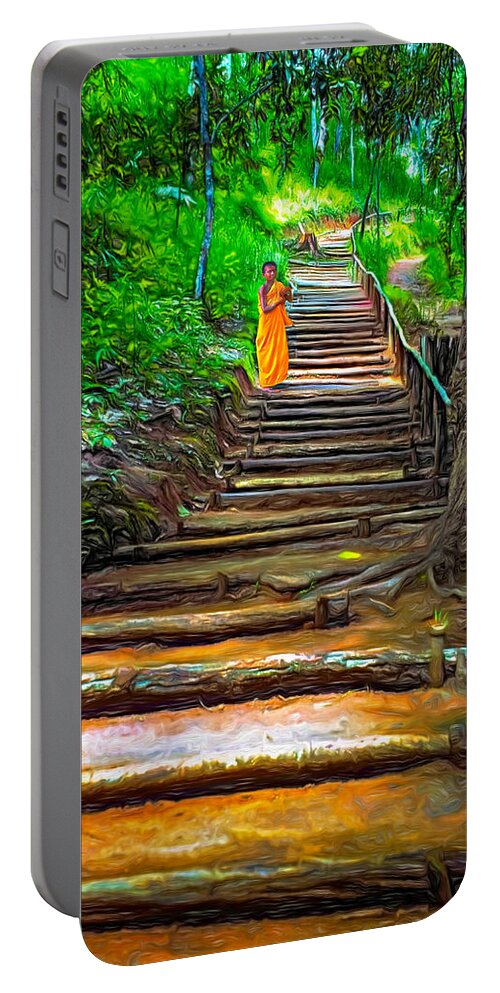Jungle Portable Battery Charger featuring the photograph Stairway to Heaven - Paint by Steve Harrington
