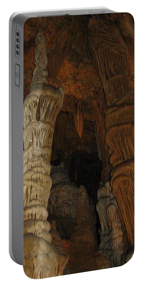 Stalacmites Portable Battery Charger featuring the photograph Stalacmites in Luray Caverns VA by Ausra Huntington nee Paulauskaite