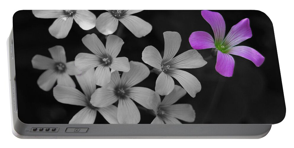 Flower Portable Battery Charger featuring the photograph Stand up Stand Out by Maggy Marsh