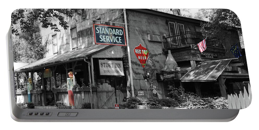 Standard Portable Battery Charger featuring the photograph Standard Gas Station by Jost Houk