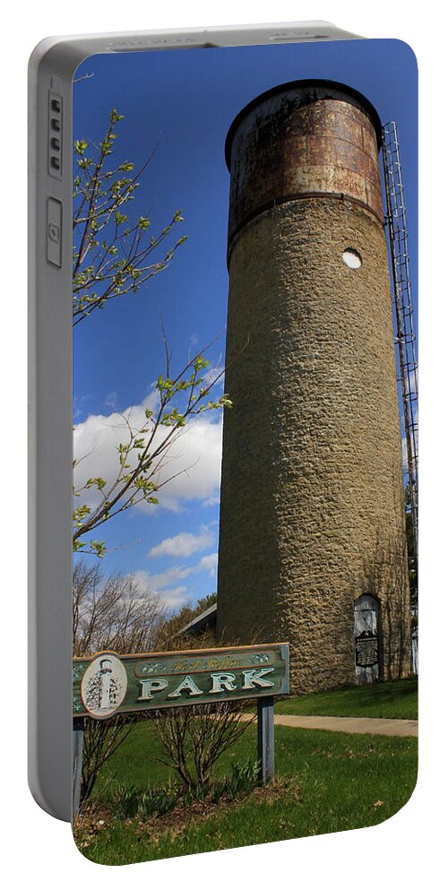 Historic Water Tower Portable Battery Charger featuring the photograph Standing Tall by Viviana Nadowski