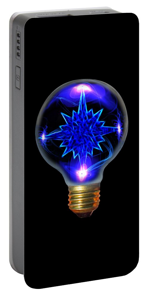 Light Bulb Portable Battery Charger featuring the photograph Star Bright by Shane Bechler