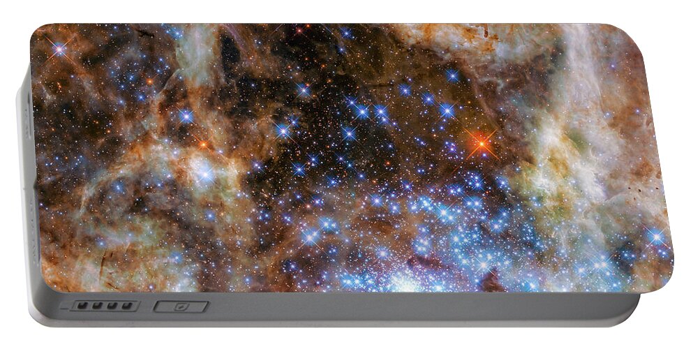 Cosmos Portable Battery Charger featuring the photograph Star Cluster R136 by Marco Oliveira
