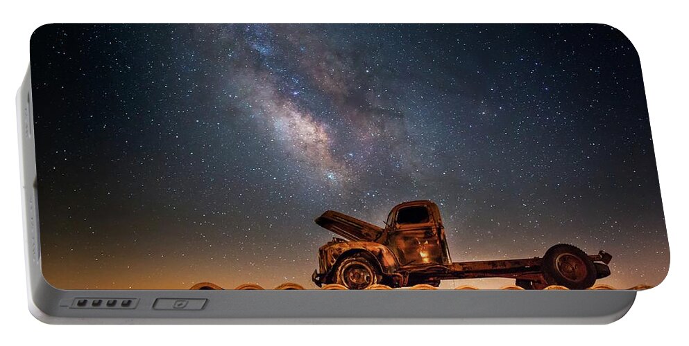 Stars Portable Battery Charger featuring the photograph Star Struck Truck by Harriet Feagin