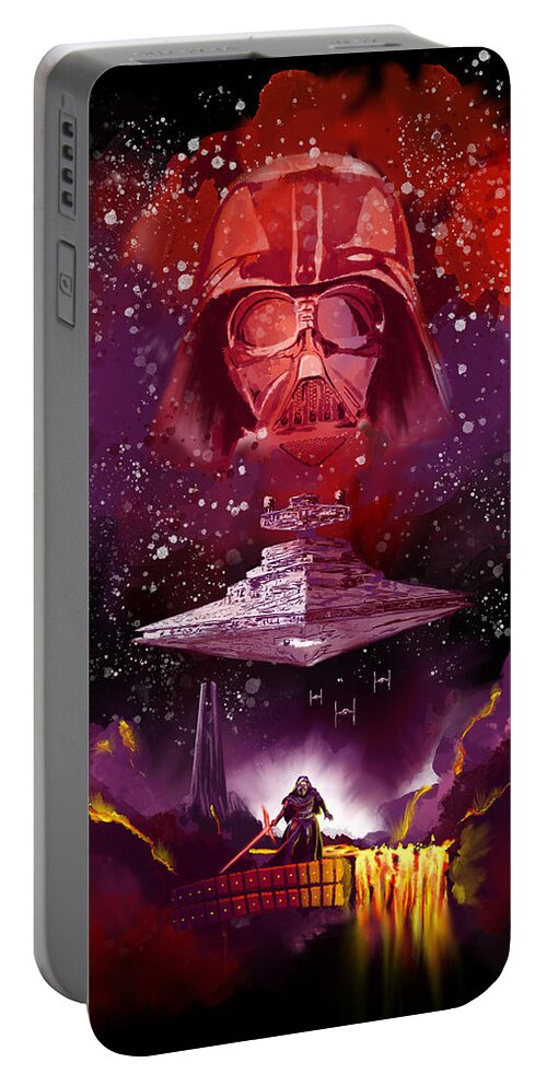 Star Portable Battery Charger featuring the painting Star Wars - Legacy of the Empire by Nelson Ruger