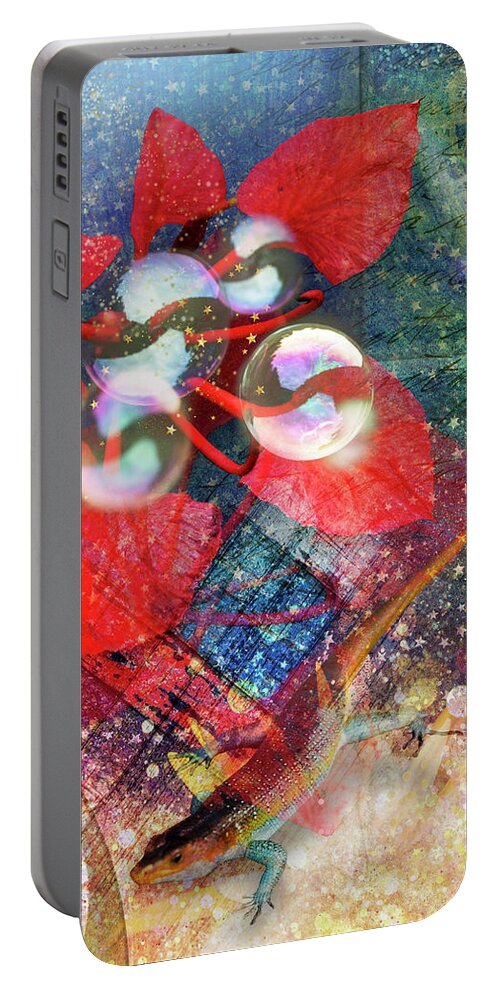 Starlight Portable Battery Charger featuring the digital art Starlight by Linda Carruth