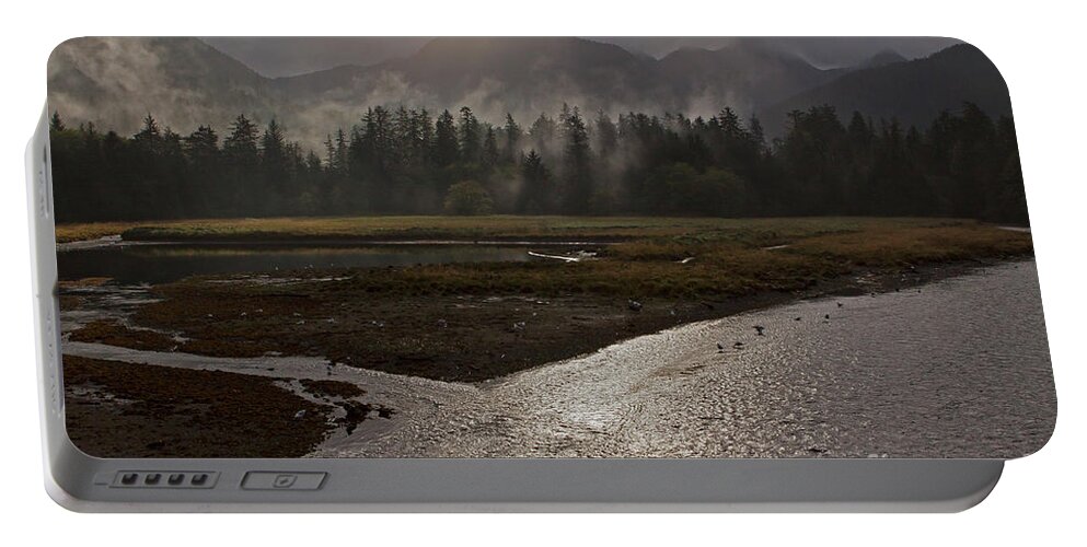 Starrigavan Creek Portable Battery Charger featuring the photograph Starrigavan Estuary-Signed-#5801 by J L Woody Wooden