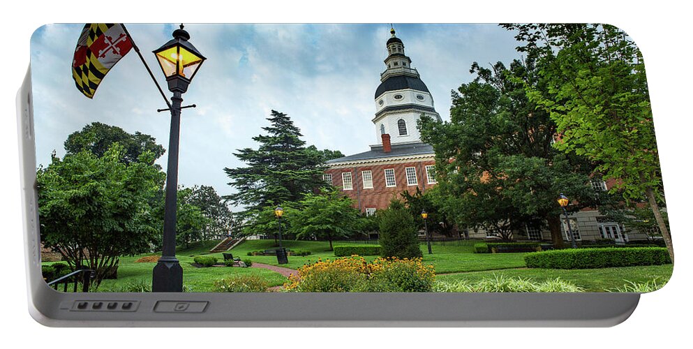 Capitol Portable Battery Charger featuring the photograph State Capitol by Walt Baker