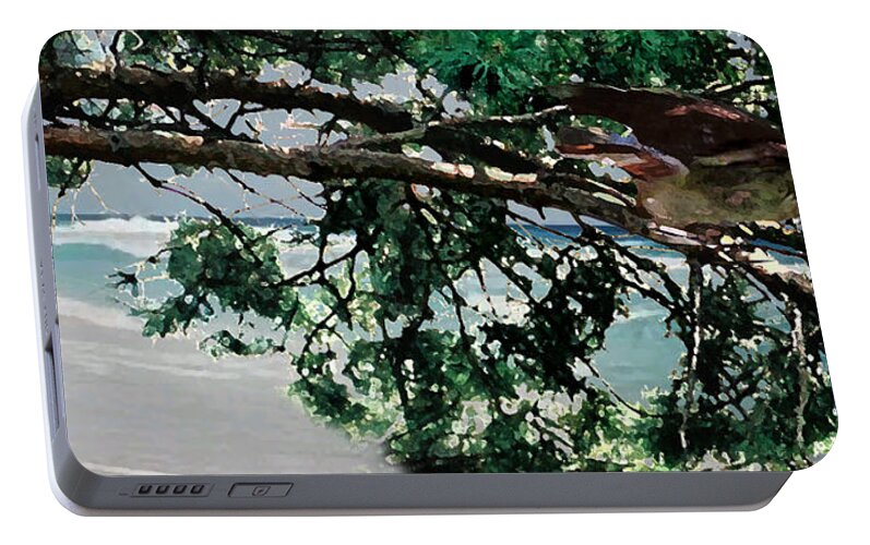 Landscape Portable Battery Charger featuring the painting Stealth by Steve Karol