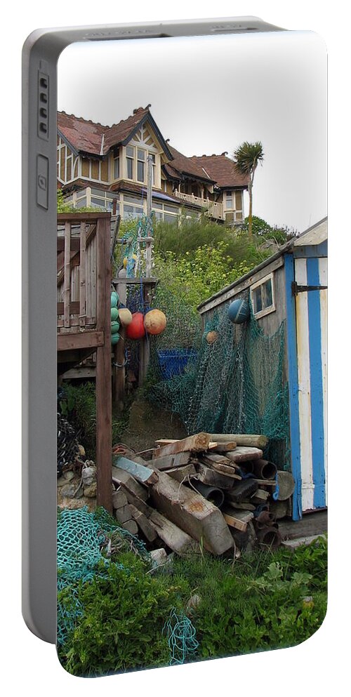 Steephill Portable Battery Charger featuring the photograph Steephill Cove by Carla Parris