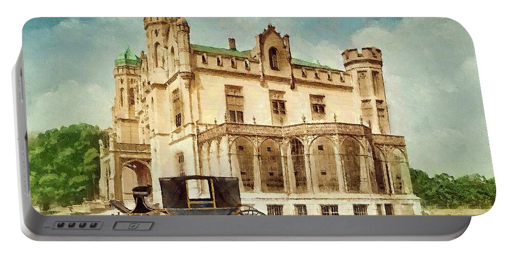 Stein Palace Portable Battery Charger featuring the painting Stein Palace by Mo T