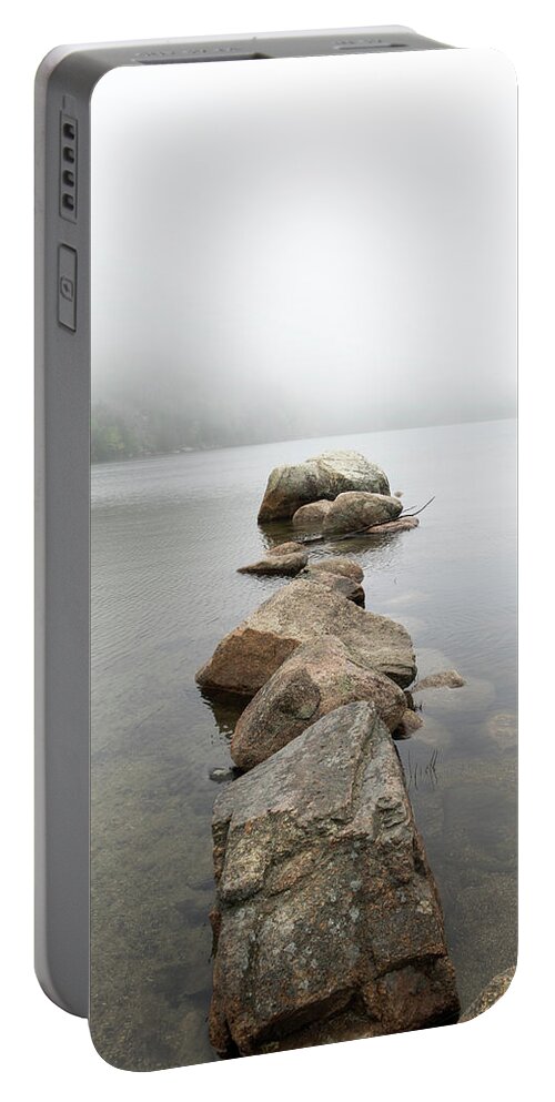 Rocks Portable Battery Charger featuring the photograph Stepping into the Unknown by Holly Ross