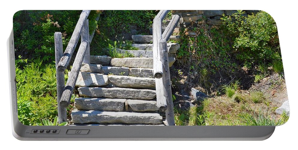 Stairs Portable Battery Charger featuring the photograph Stepping Up by Charles HALL
