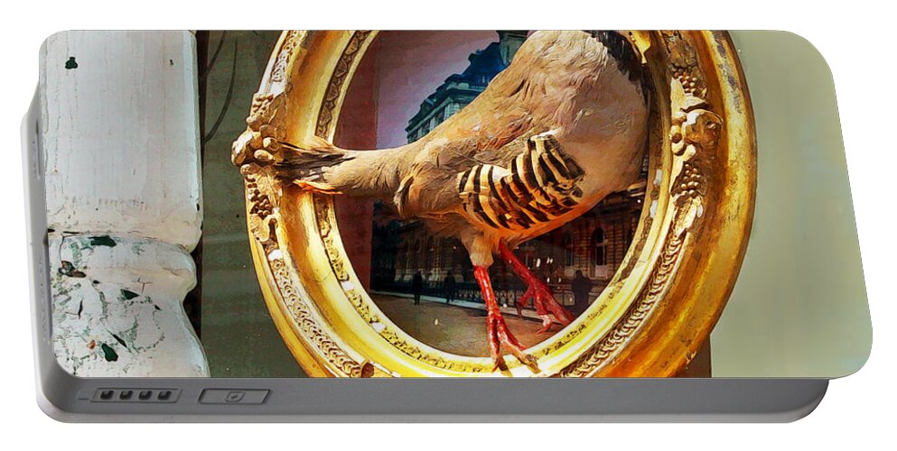 Bird Portable Battery Charger featuring the photograph Still Life With Bird by Susan Vineyard