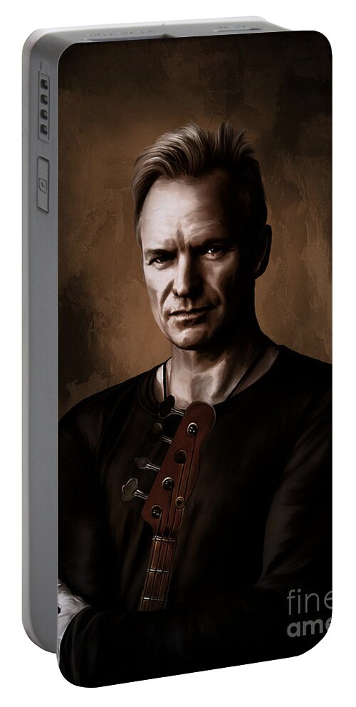 Sting Portable Battery Charger featuring the digital art Sting by Andrzej Szczerski