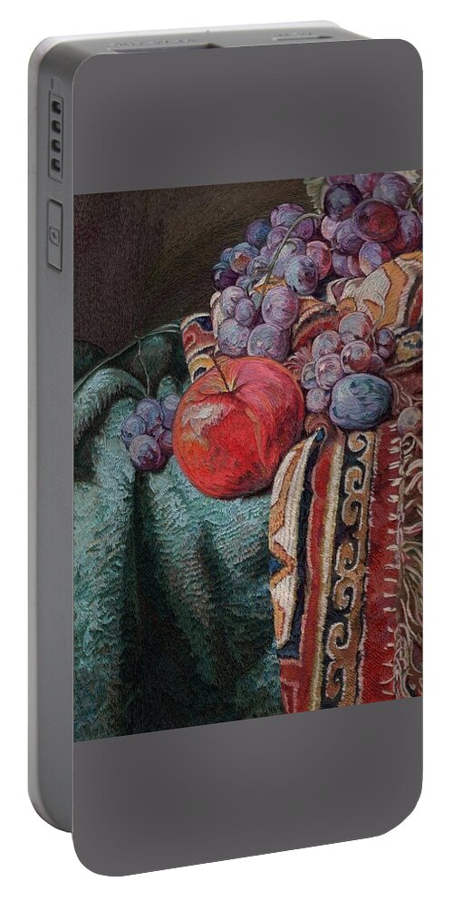 Details Portable Battery Charger featuring the tapestry - textile Stitching 4 by Vladimir Kuznetsov