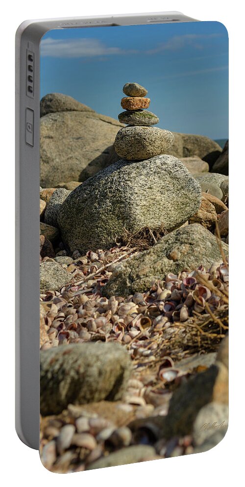 Stone Portable Battery Charger featuring the photograph Stone Stack by ChelleAnne Paradis