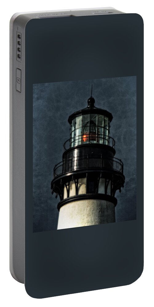 Hdr Portable Battery Charger featuring the photograph Storm At Yaquina Head Lighthouse by Thom Zehrfeld