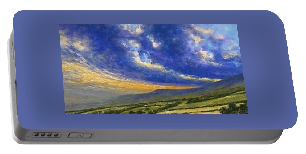 Painting Portable Battery Charger featuring the painting Storm Brewing in Donegal by Jim Gola