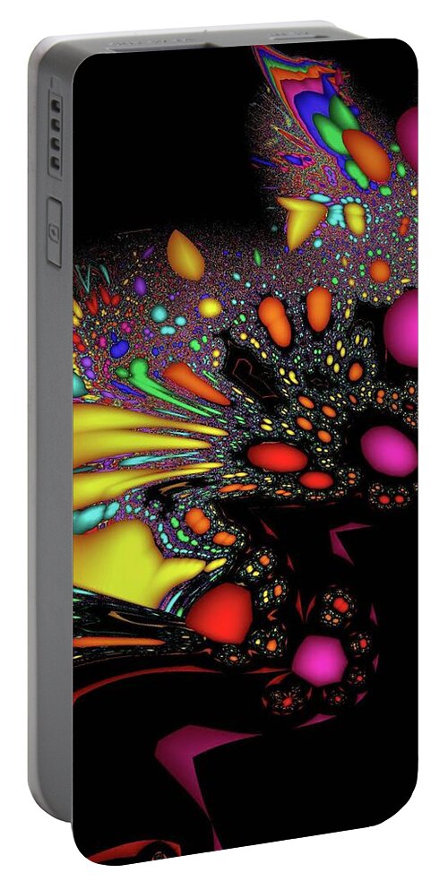 Art Portable Battery Charger featuring the digital art Storm Over Toontown by Richard Widows