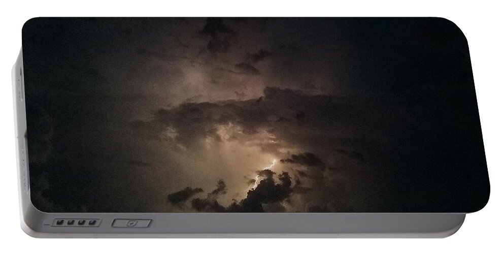 Lightning Portable Battery Charger featuring the photograph Storm by Sarah Gage