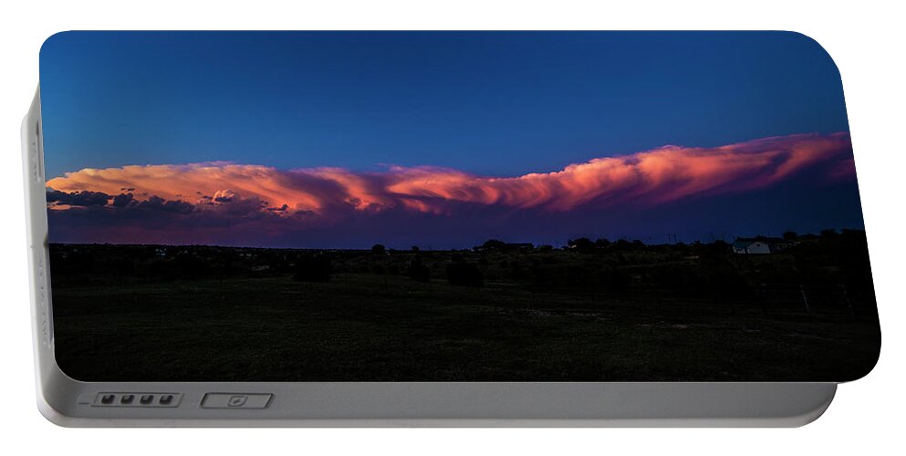 Storm Watching Portable Battery Charger featuring the photograph Storm Watching by Karen Slagle