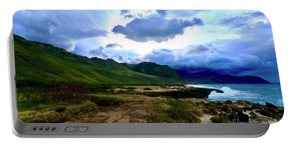 Seascape Portable Battery Charger featuring the photograph Stormy Morning by Craig Wood