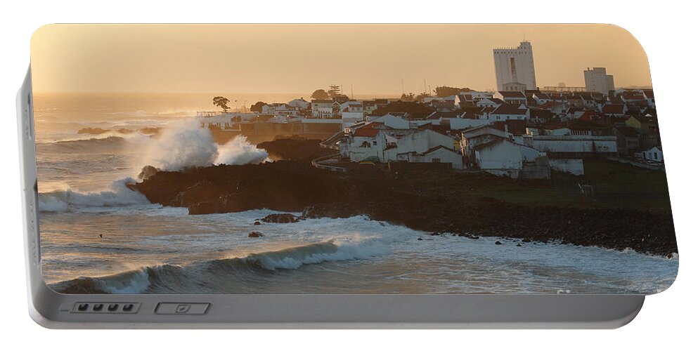 Lagoa Portable Battery Charger featuring the photograph Stormy weather in Azores by Gaspar Avila