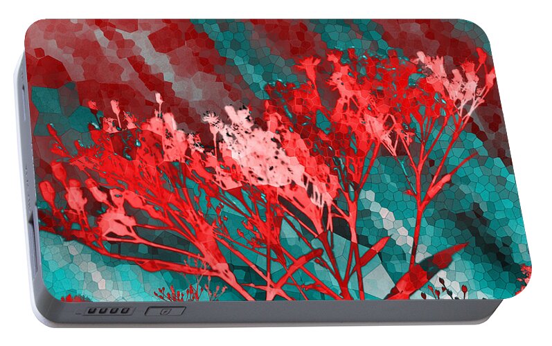 Vernonia Portable Battery Charger featuring the digital art Stormy Weather by Shawna Rowe