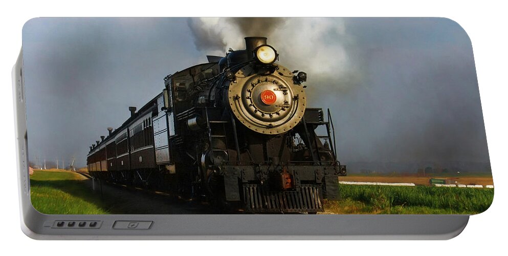 Train Portable Battery Charger featuring the photograph Strasburg Locomotive by Lori Deiter
