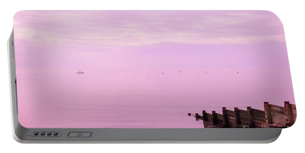 Strawberry Portable Battery Charger featuring the photograph Strawberry Sunset, Whitstable by Perry Rodriguez
