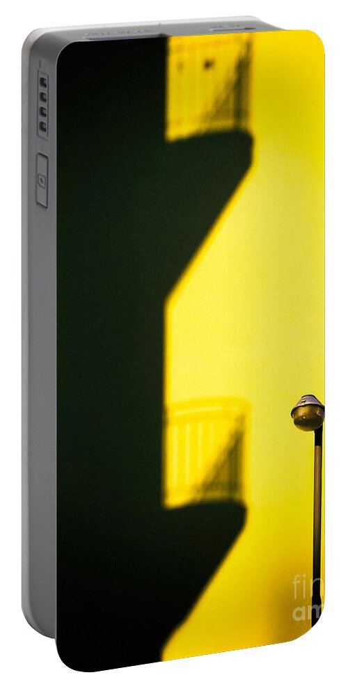 Architecture Portable Battery Charger featuring the photograph Streetlamp and balconies shadow by Silvia Ganora