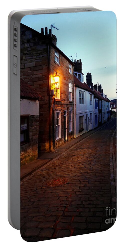 Whitby England Portable Battery Charger featuring the photograph Streets at Twilight 2 by Lexa Harpell