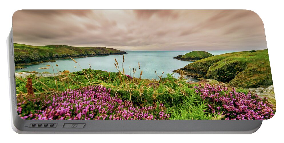 Pembrokeshire Portable Battery Charger featuring the photograph Strumble Head by Mark Llewellyn