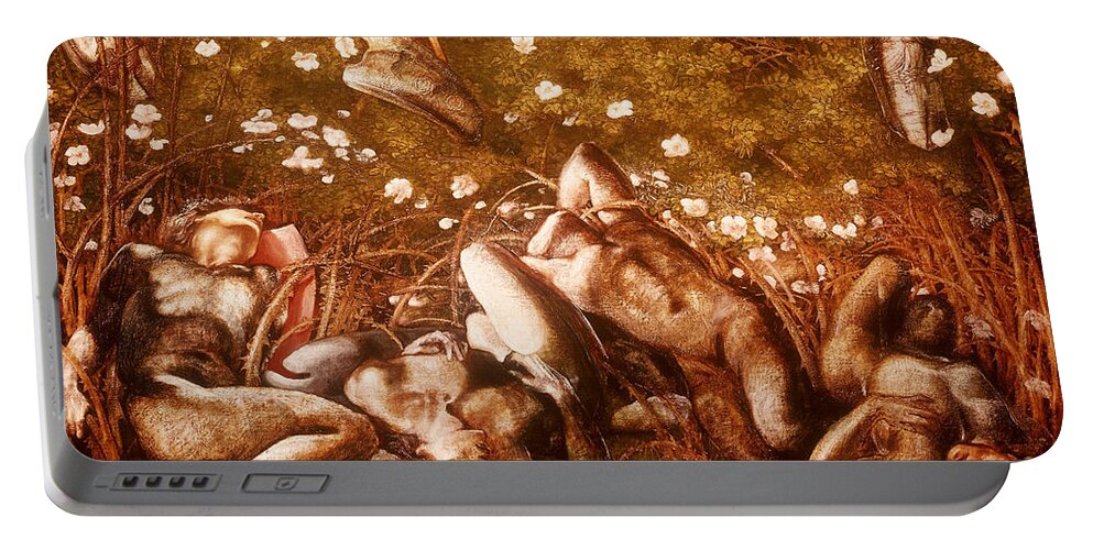 Burne-jones Portable Battery Charger featuring the painting Study for The Sleeping Knights by Edward Burne-Jones