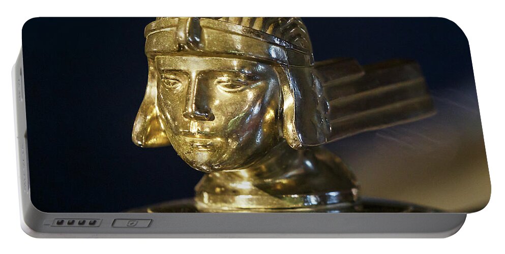 Stutz Portable Battery Charger featuring the photograph Stutz Hood Ornament by Dennis Hedberg
