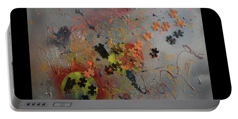 Abstract Portable Battery Charger featuring the painting Success Journey by Art By G-Sheff