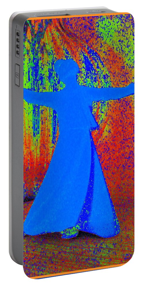 Sufi Portable Battery Charger featuring the digital art Sufi Dancer II by Lessandra Grimley
