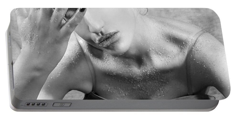 Beauty Portable Battery Charger featuring the photograph Textured Emotions by Jaeda DeWalt