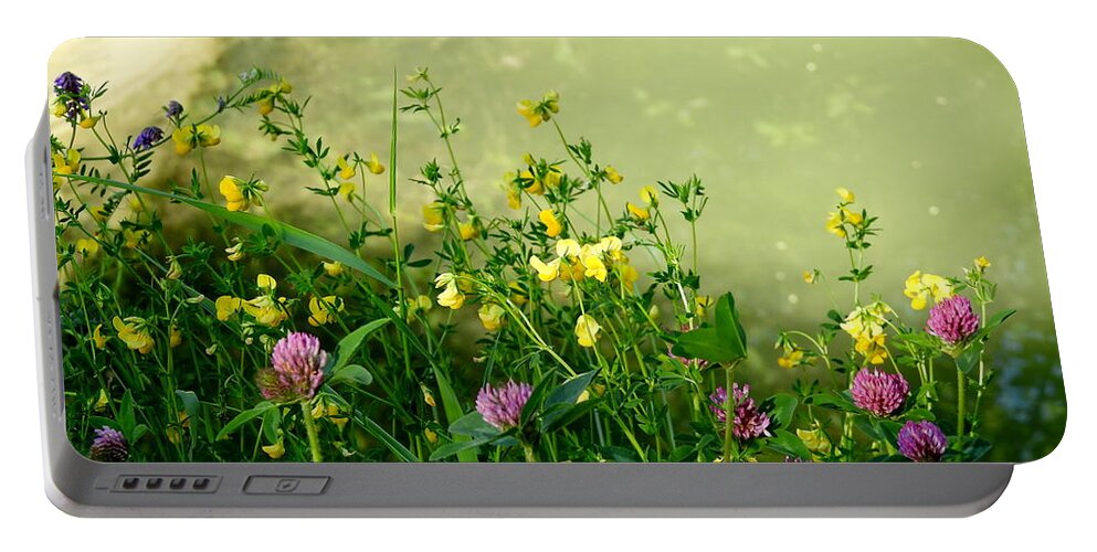 Wildflowers Portable Battery Charger featuring the photograph Summer Begins by Betty-Anne McDonald