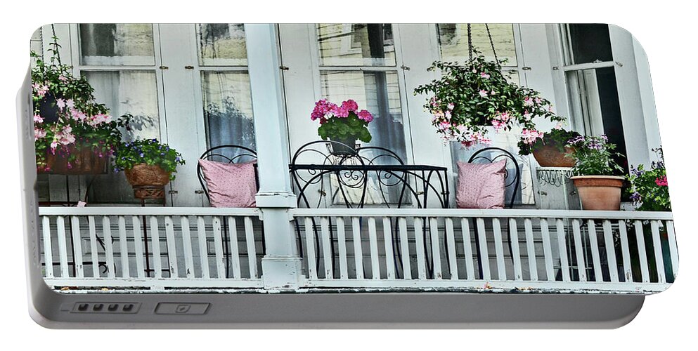 Porch Portable Battery Charger featuring the photograph Summer Breezes by Dianne Morgado