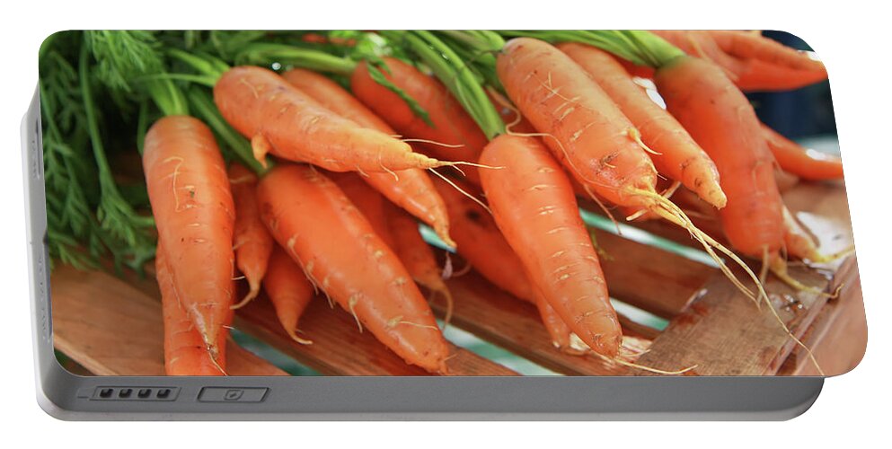 Summer Portable Battery Charger featuring the photograph Summer Carrots by KG Thienemann