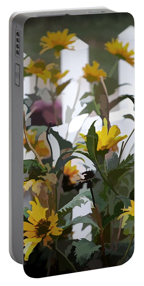 Macro Portable Battery Charger featuring the photograph Summer Garden by Lauren Radke