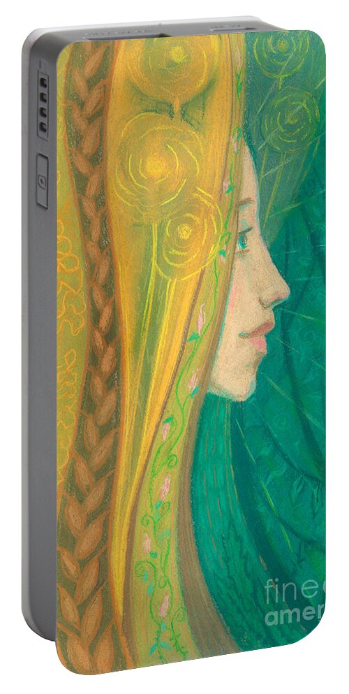 Summer Portable Battery Charger featuring the painting Summer by Julia Khoroshikh