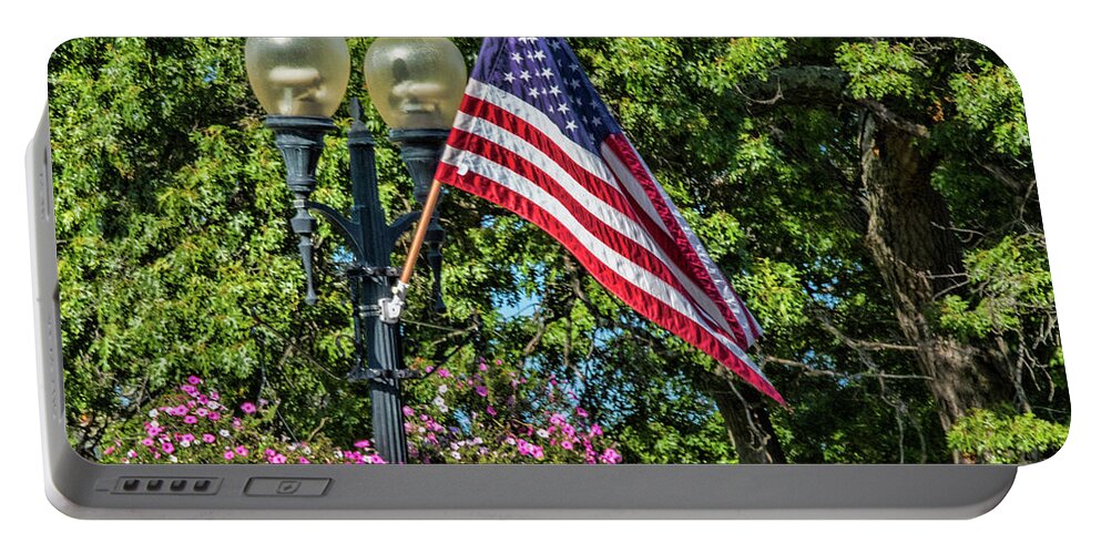 Trees Portable Battery Charger featuring the photograph Summer on Main Street by Cathy Kovarik