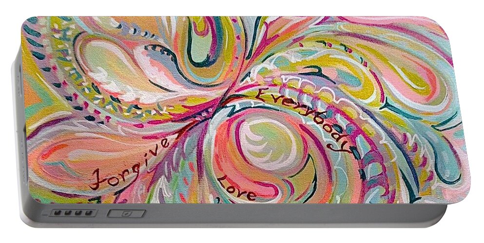 Forgiveness Portable Battery Charger featuring the painting Summer Sermon by Jeanette Jarmon