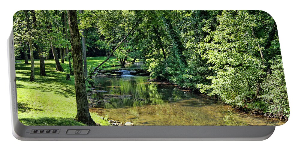 summer Stream Portable Battery Charger featuring the photograph Summer Stream by Cricket Hackmann