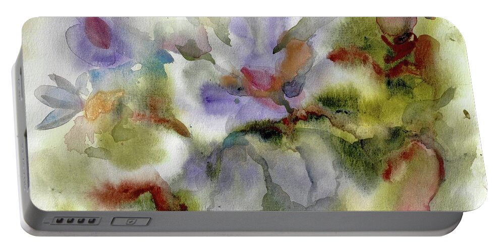 #creativemother Portable Battery Charger featuring the painting Summers End 01 by Francelle Theriot