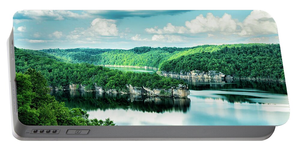 Summersville Portable Battery Charger featuring the photograph Summertime At Long Point by Mark Allen